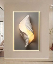 Gold Frame 80*120 Cm Seashell Porsalein Painting 